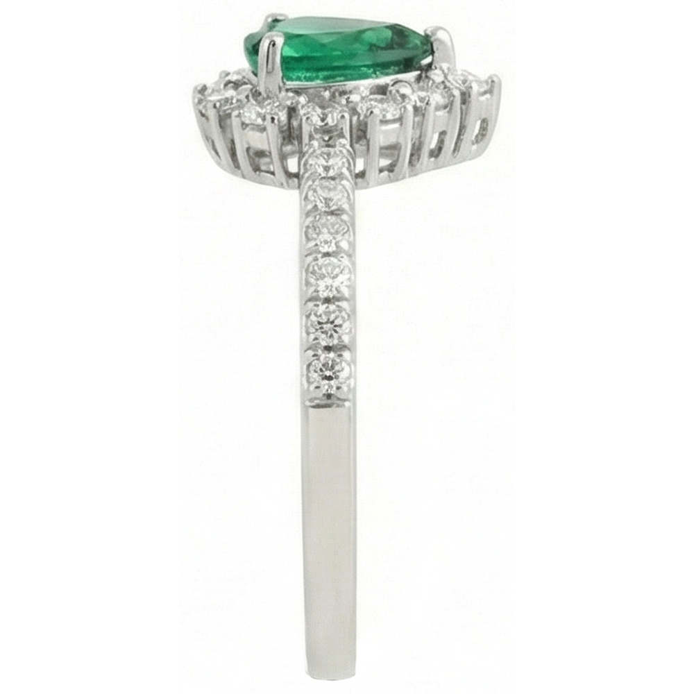 echter round diamant 4.80Karat ring Profilansicht