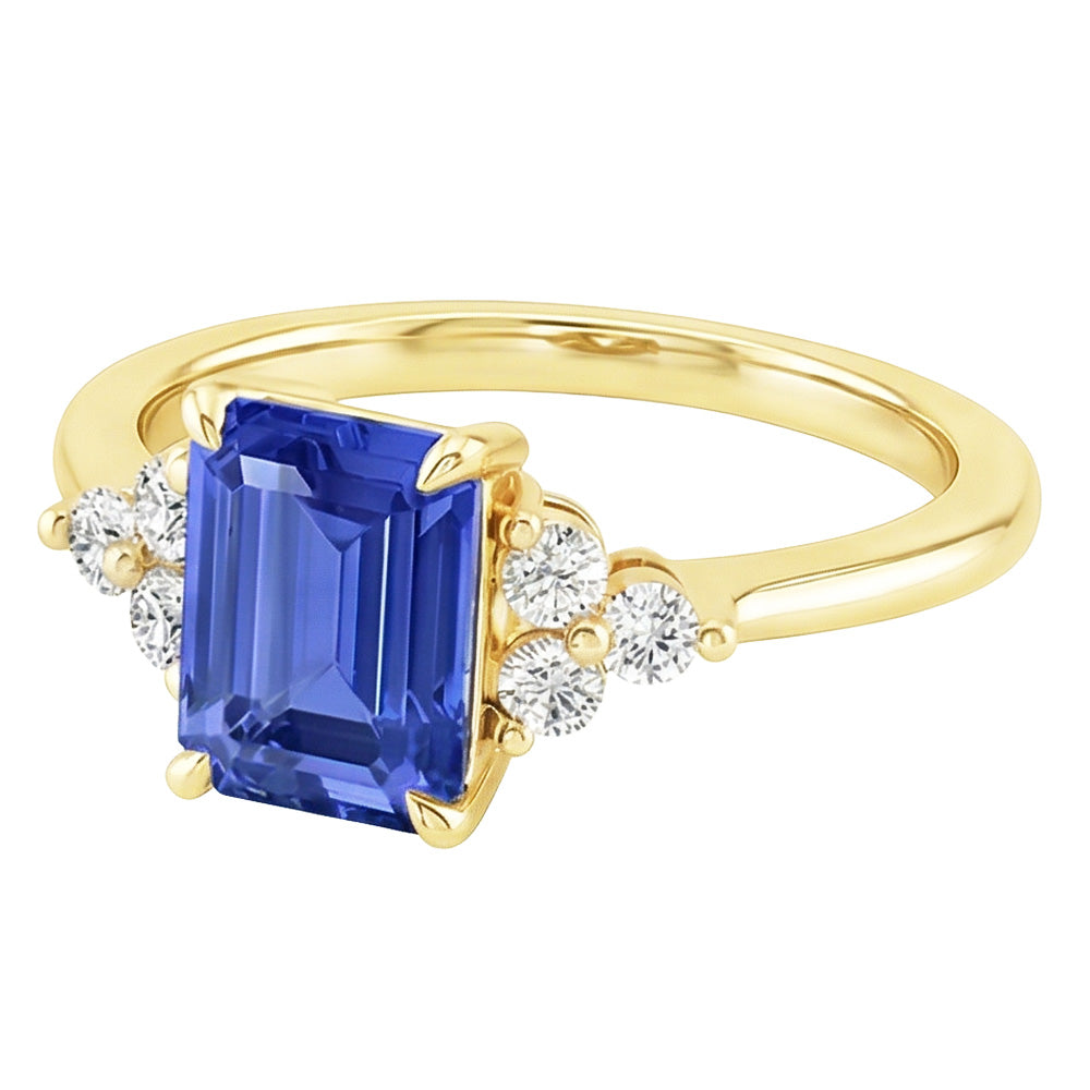 echter round diamant 3.50Karat ring Draufsicht