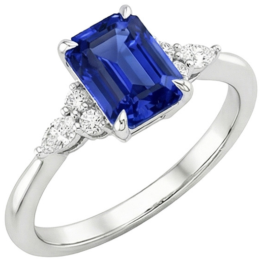echter marquise diamant 4Karat ring Seitenansicht