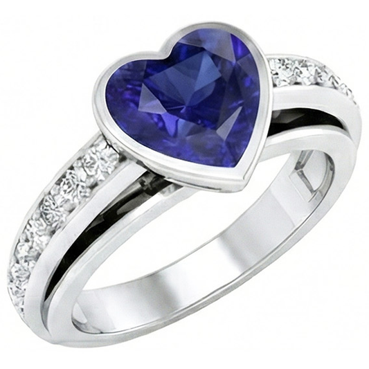 echter round diamant 3.50Karat ring Seitenansicht