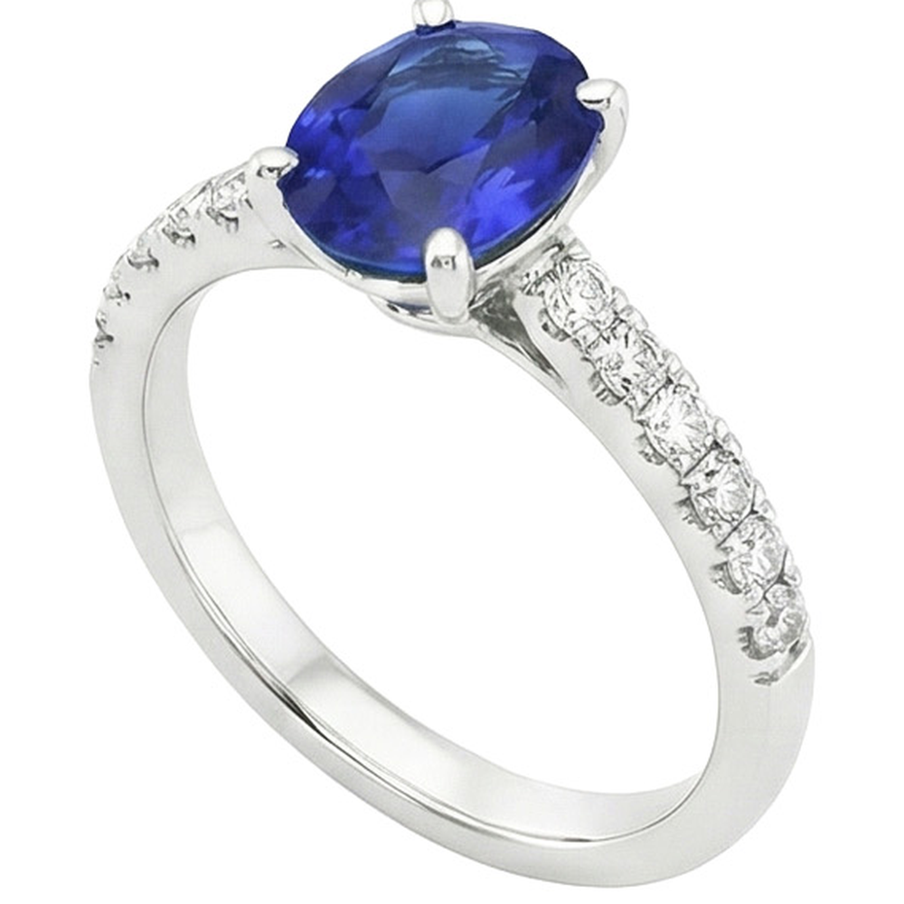 echter oval diamant 4.25Karat ring Detailansicht