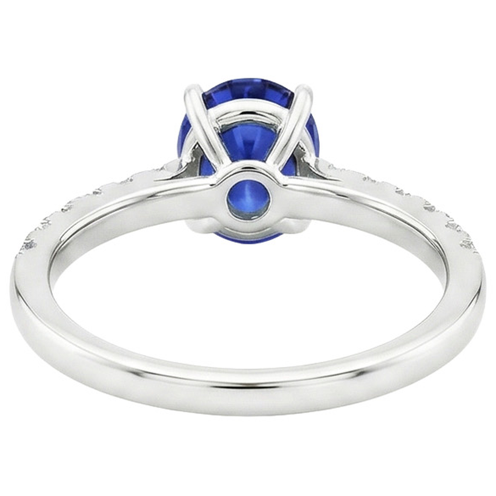 echter oval diamant 4.25Karat ring Draufsicht