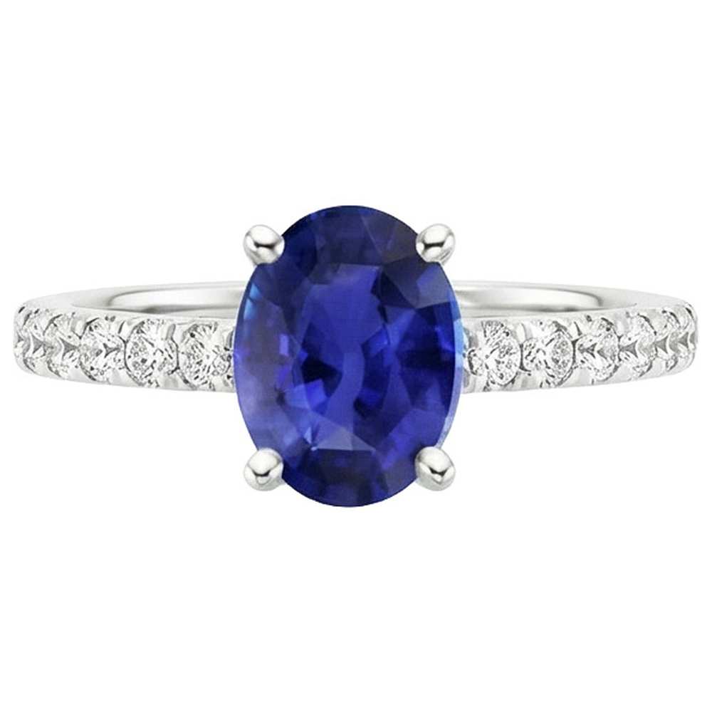 echter oval diamant 4.25Karat ring auf Weiß