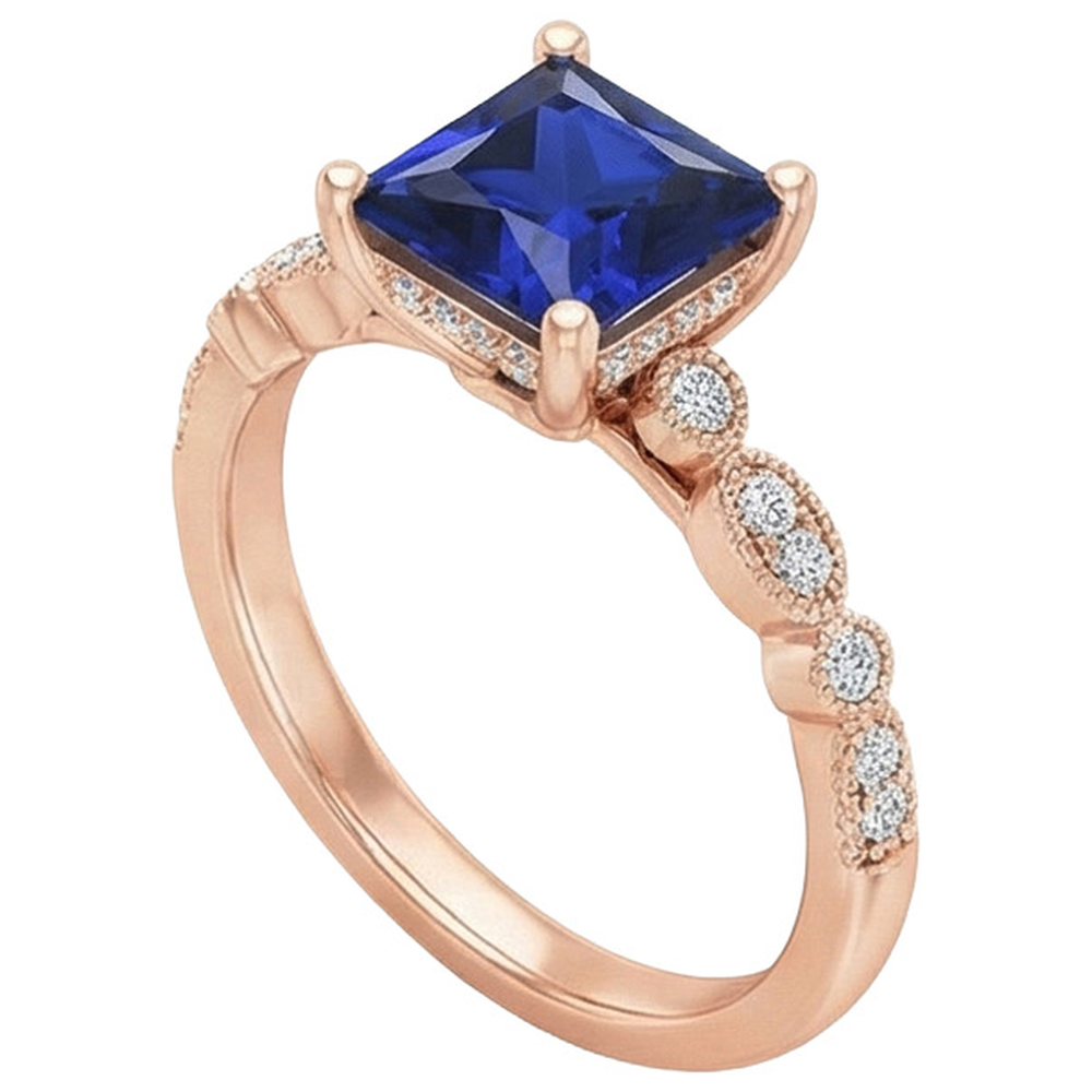 echter round diamant 5.25Karat ring Seitenansicht