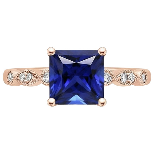 echter round diamant 5.25Karat ring Profilansicht