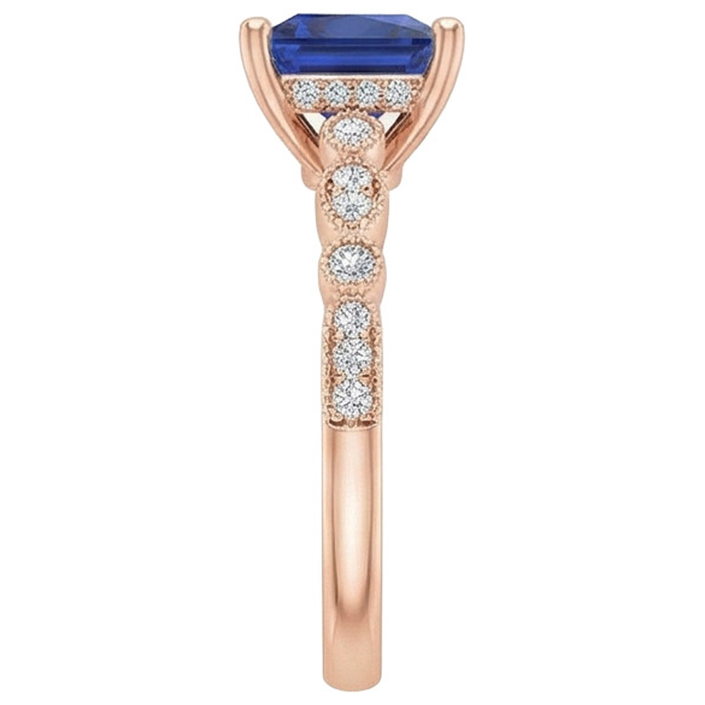 echter round diamant 5.25Karat ring auf Weiß