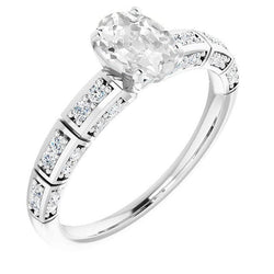 Verlobungsring Rund & Oval Alter Bergmann Echt Diamant 5 Karat Einzigartiger Stil
