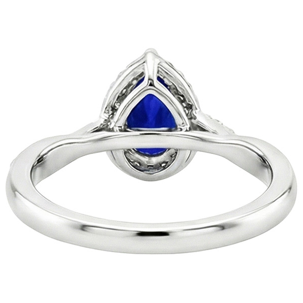 echter round diamant 5Karat ring Draufsicht