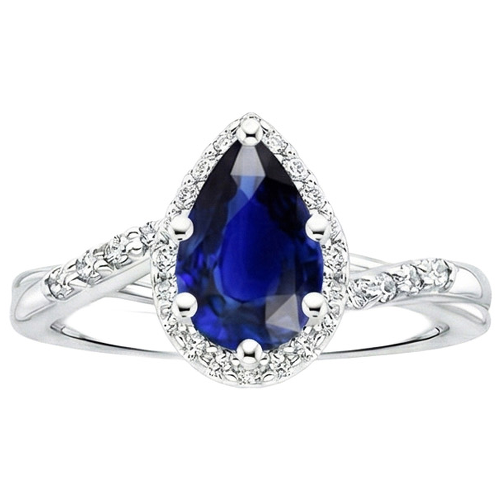 echter round diamant 5Karat ring Profilansicht