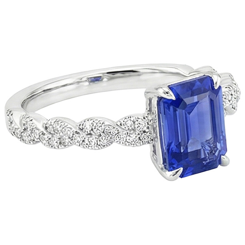 echter round diamant 4.50Karat ring Draufsicht