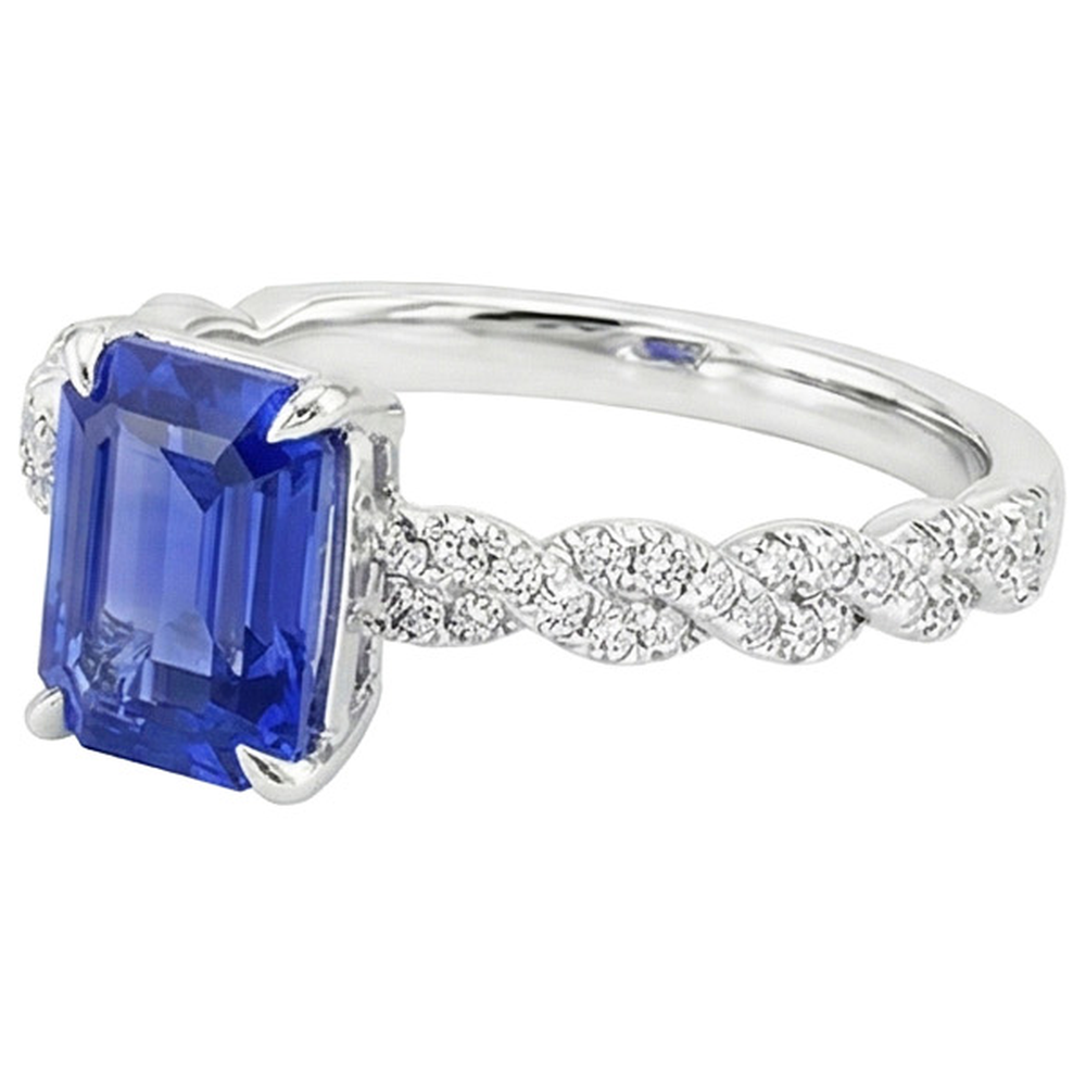 echter round diamant 4.50Karat ring Profilansicht