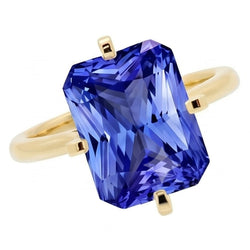 Verlobungsring aus 3 Karat Saphir-Gelbgold