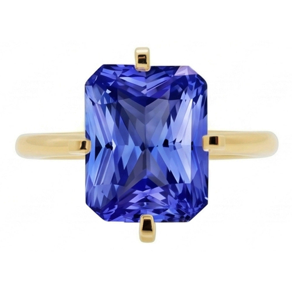 Verlobungsring aus 3 Karat Saphir-Gelbgold