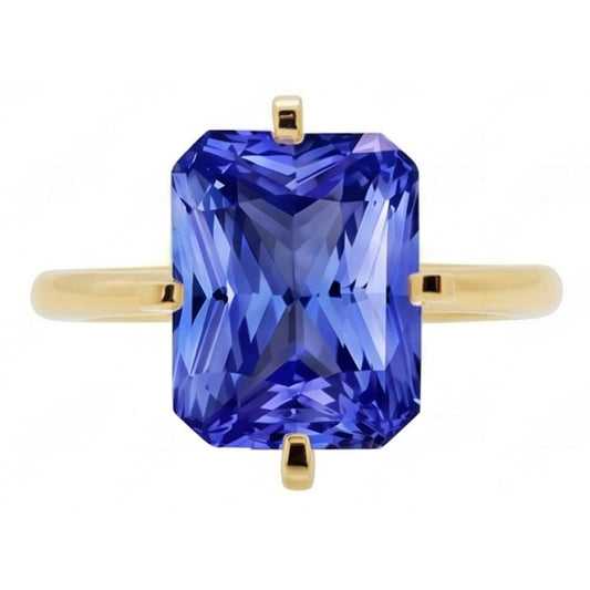 Verlobungsring aus 3 Karat Saphir-Gelbgold