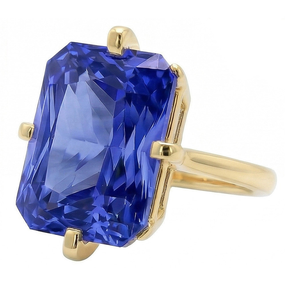 Verlobungsring aus 3 Karat Saphir-Gelbgold