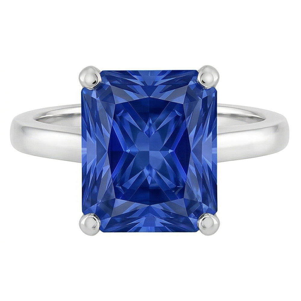 echter radiant diamant 3Karat ring Seitenansicht