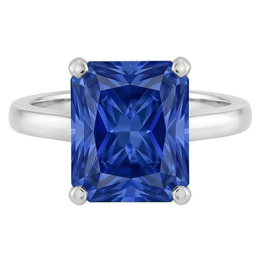 echter radiant diamant 3Karat ring Seitenansicht