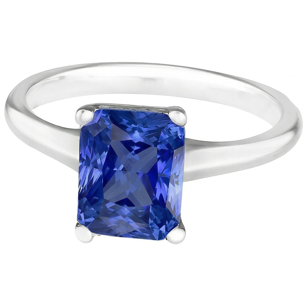 echter radiant diamant 3Karat ring Draufsicht