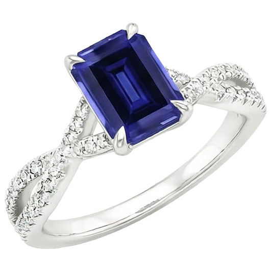 echter round diamant 4Karat ring Seitenansicht