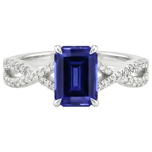 echter round diamant 4Karat ring Profilansicht