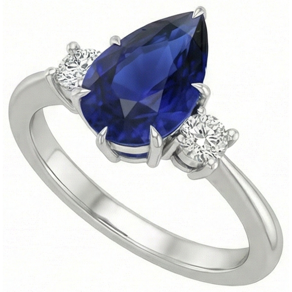 echter round diamant 4Karat ring Seitenansicht