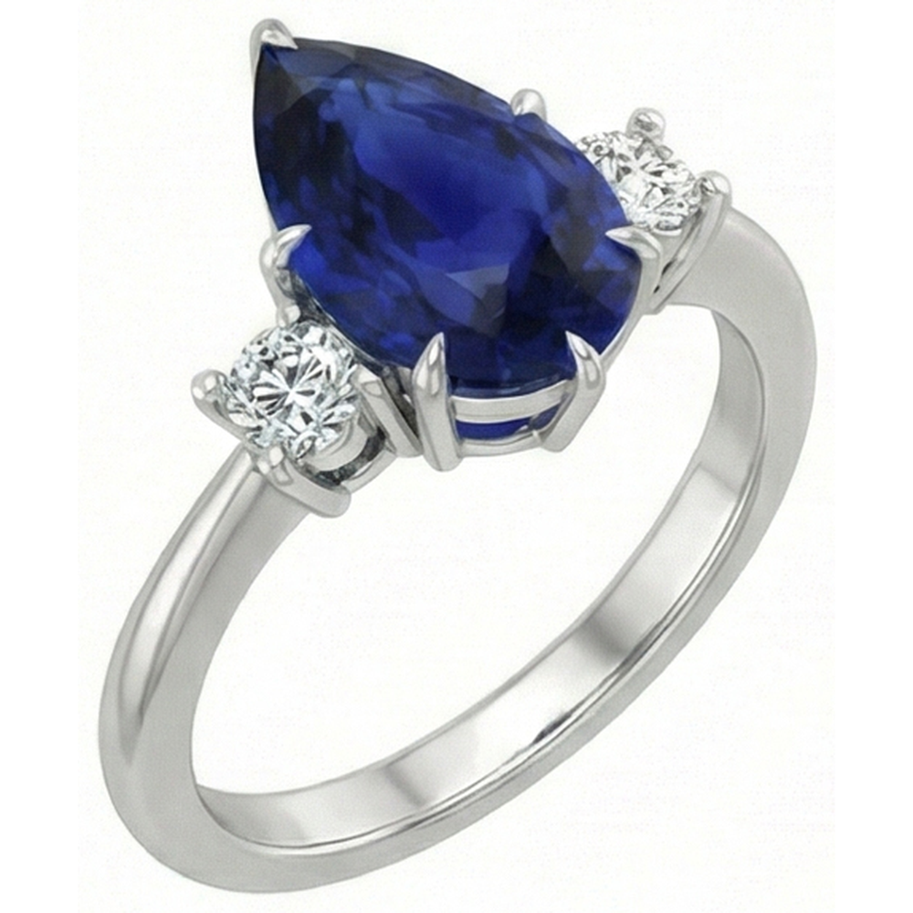 echter round diamant 4Karat ring Draufsicht