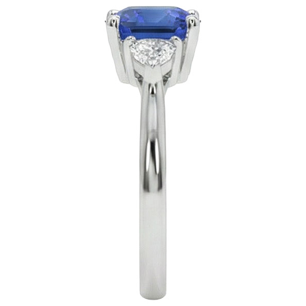 echter cushion diamant 2.75Karat ring Draufsicht