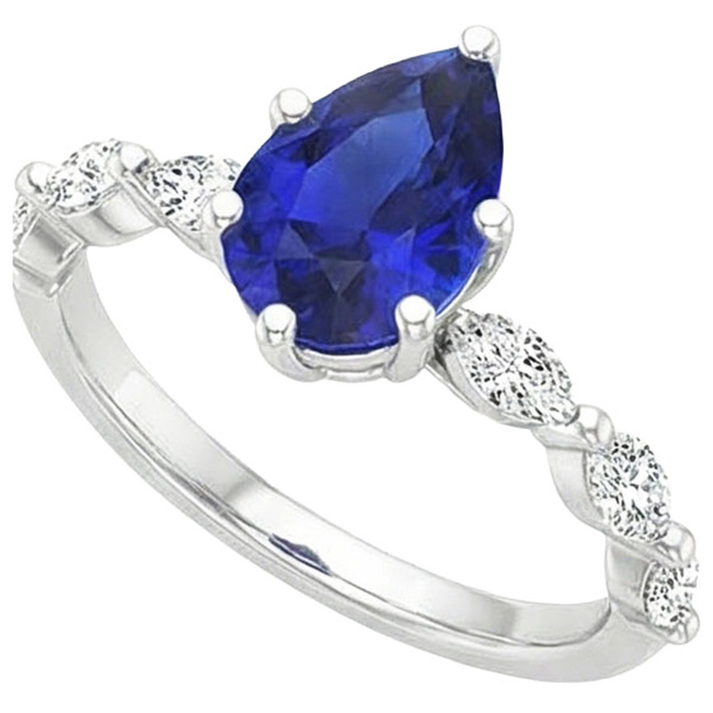 echter marquise diamant 3.75Karat ring Detailansicht