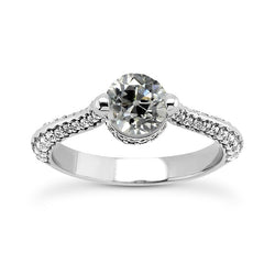 Verlobungsring mit Akzenten Old Mine Cut Echt Diamant 4.75 Karat