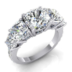 Verlobungsring mit Echt Diamant-Goldakzent