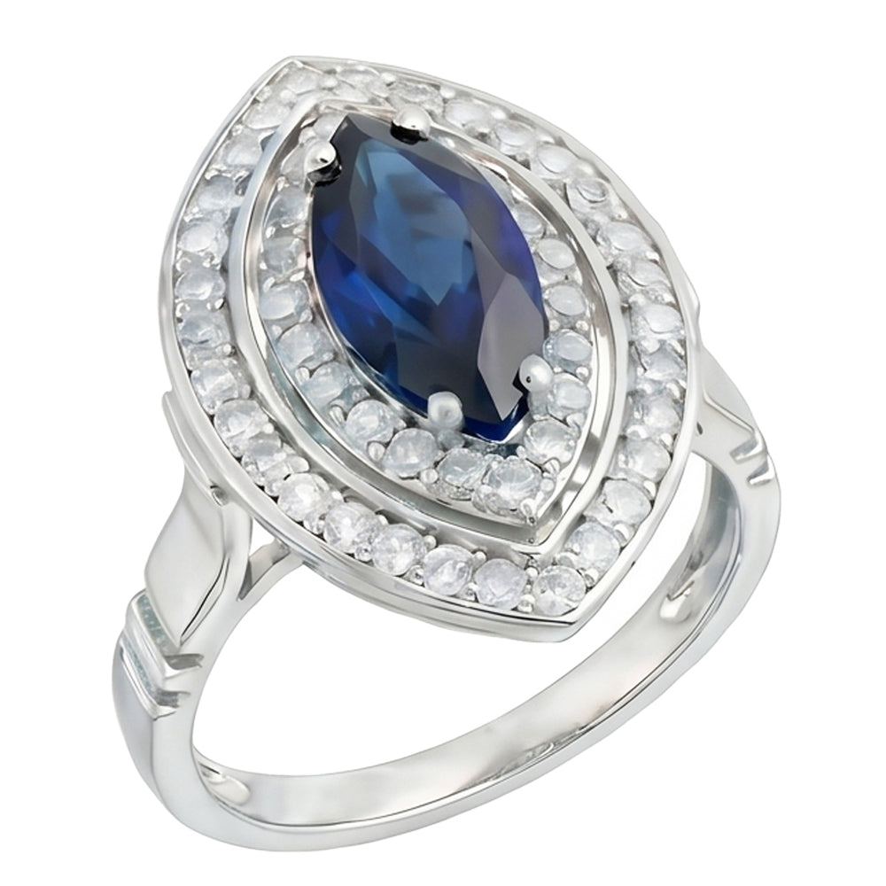 echter marquise diamant 3Karat ring Vorderansicht