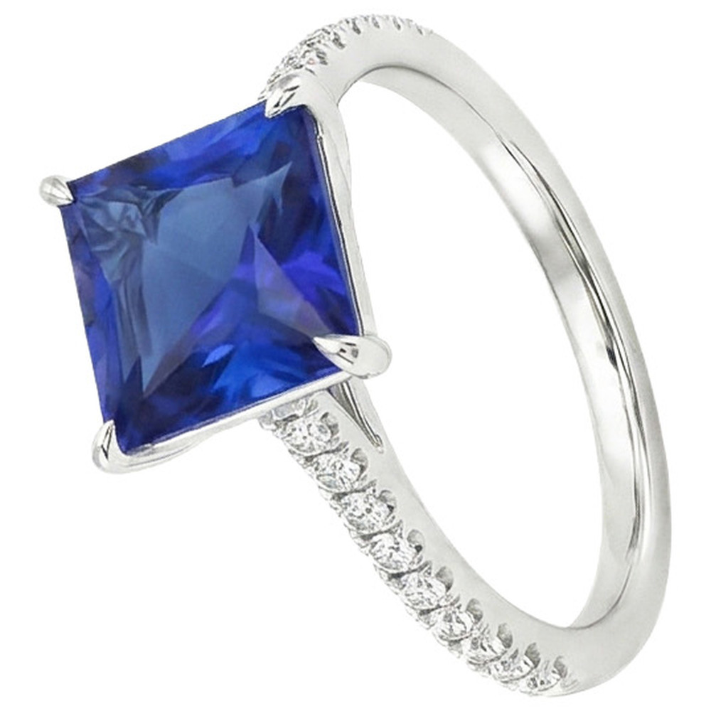 echter round diamant 6Karat ring Detailansicht