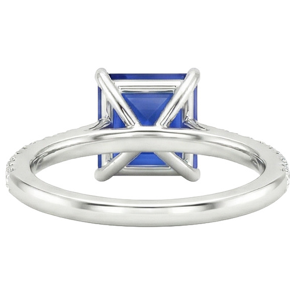 echter round diamant 6Karat ring Profilansicht