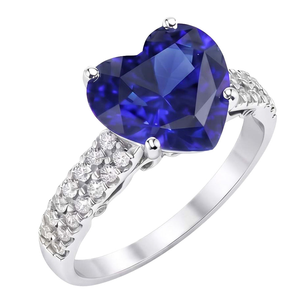 echter round diamant 4.50Karat ring Seitenansicht