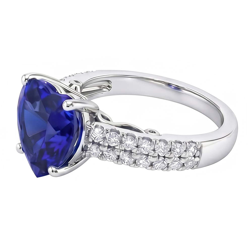 echter round diamant 4.50Karat ring Draufsicht