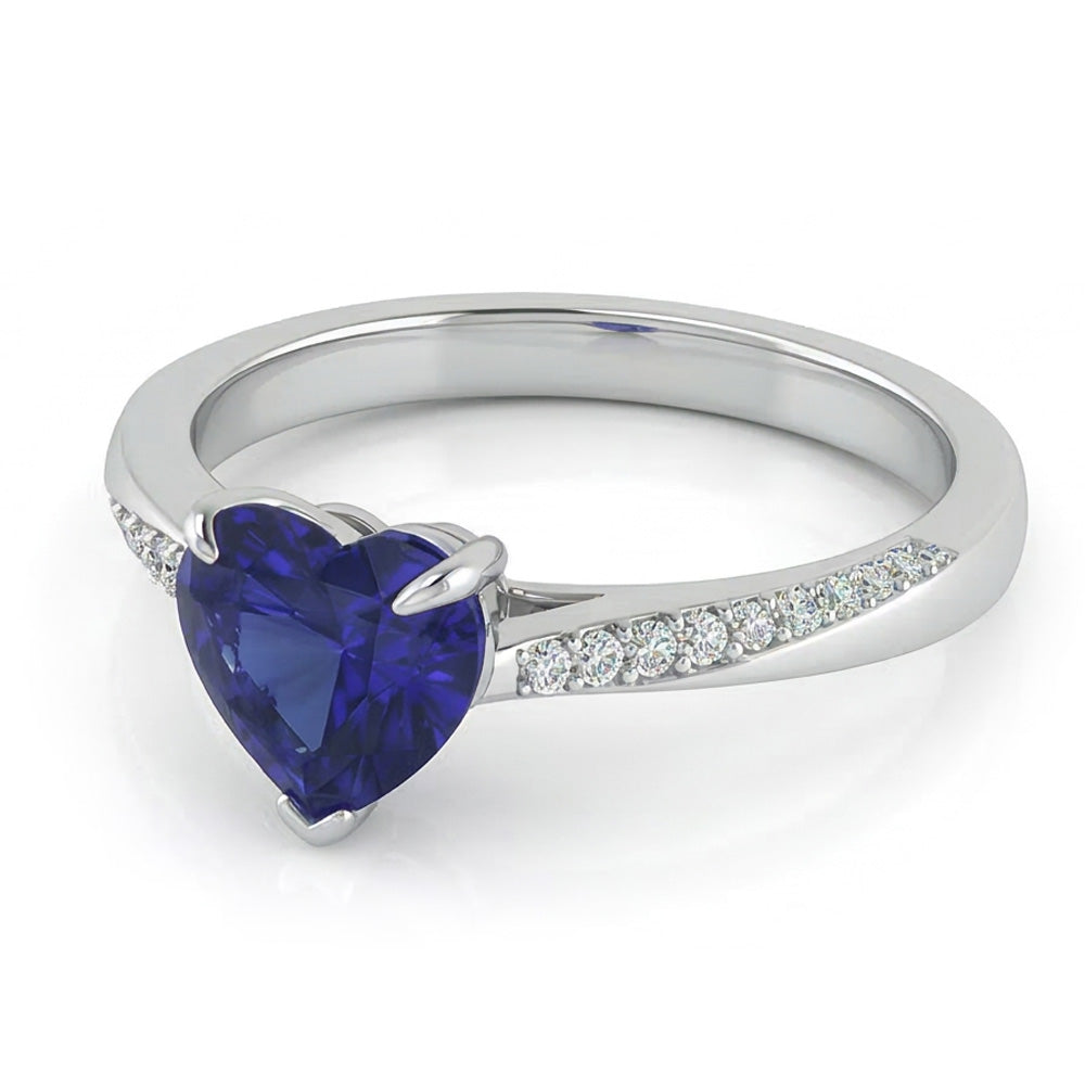 echter round diamant 2Karat ring Seitenansicht