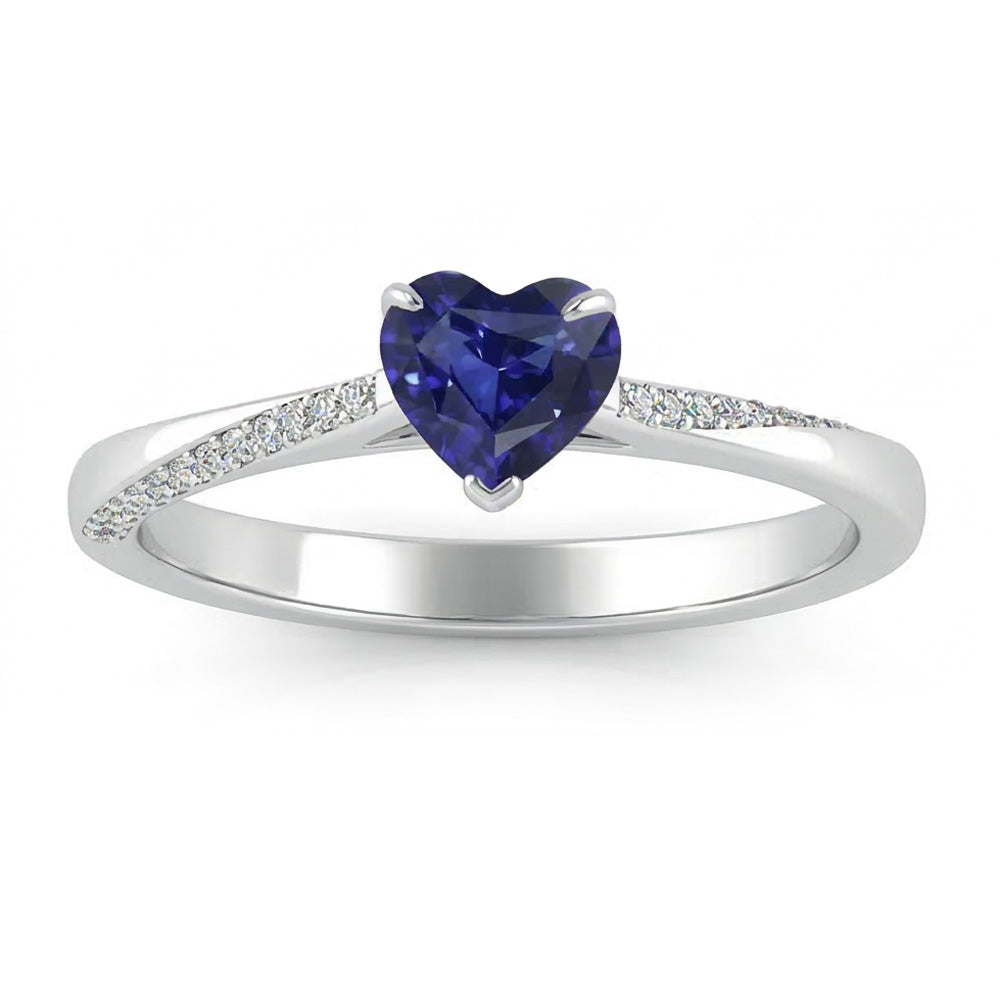 echter round diamant 2Karat ring Draufsicht