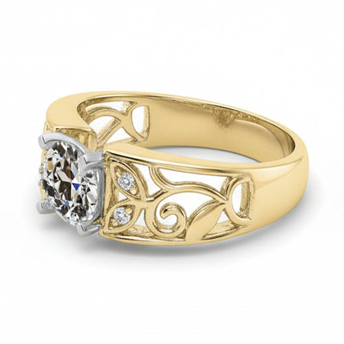 echter round diamant 2Karat ring Detailansicht