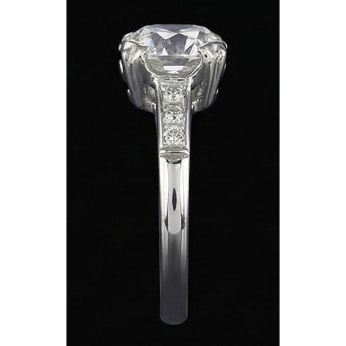 Verlobungsring Alteuropäischer Echt Aus der Erde Abgebauter Natürlicher Diamant 2.75 Karat Damenschmuck