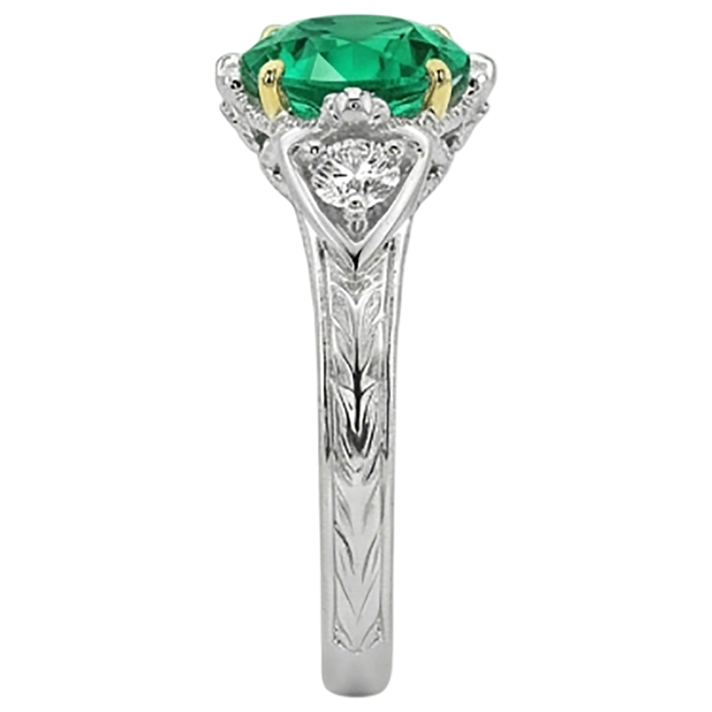 Strahlender Edler Smaragd Edelstein-Ring 2,50 Karat – Detailansicht