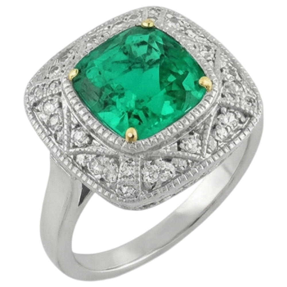 Designer Edelstein-Ring 3 Karat – Seitenansicht
