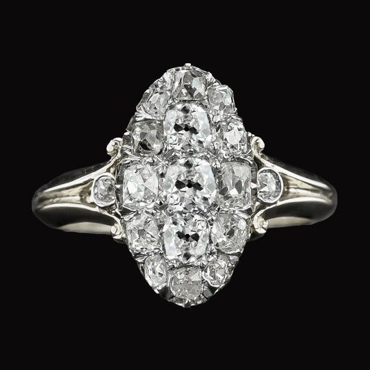 Vintage Stil Halo Ring Rund alter Bergmann Echt Diamant Schmuck 6.50 Karat