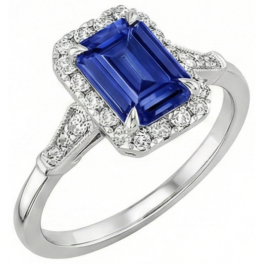 echter round diamant 4.25Karat ring Seitenansicht