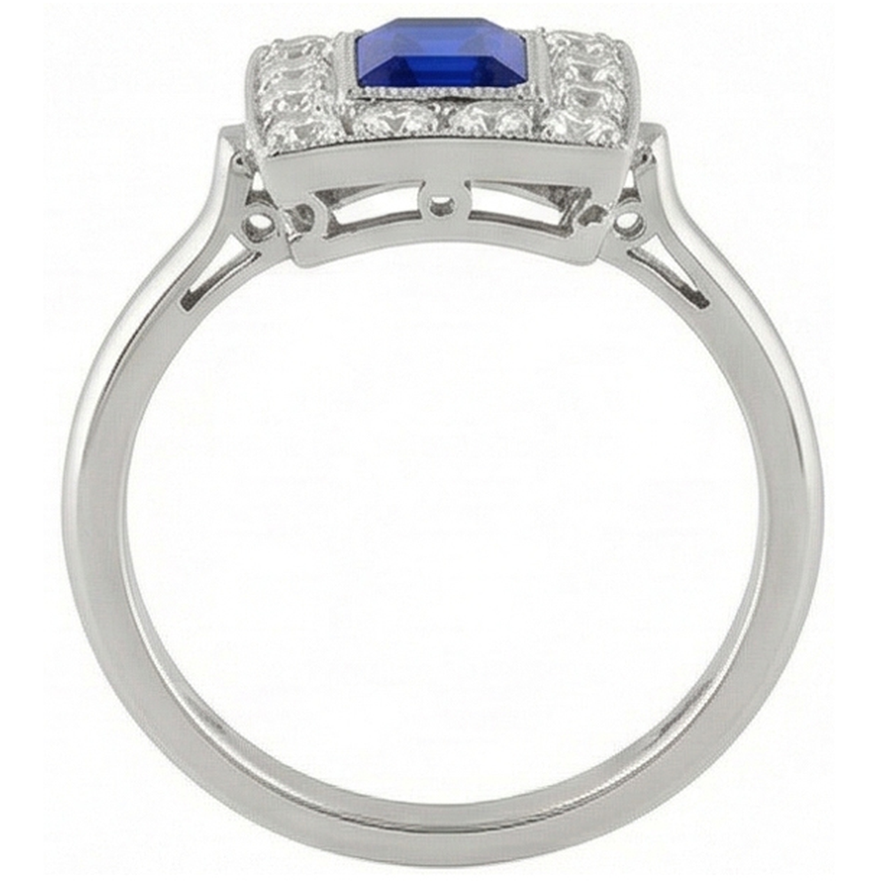 echter round diamant 2Karat ring Draufsicht