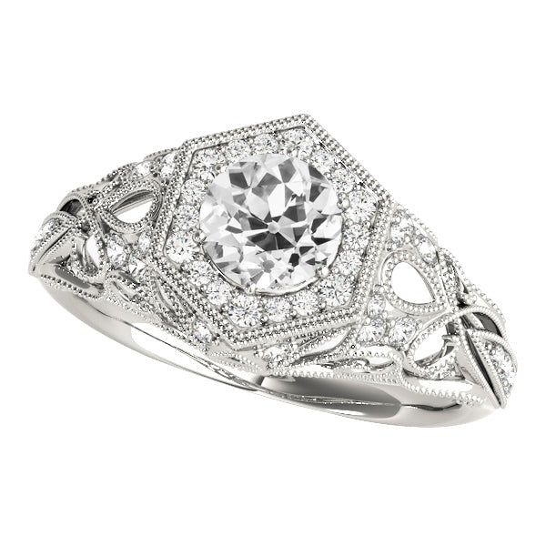 Vintage-Stil rund alter Bergmann Echt Diamant Ehering 3,25 Karat