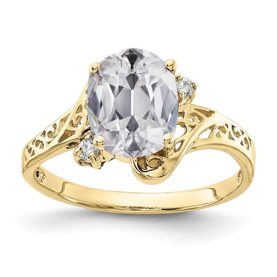 Vintage Style 3 Steine Ring Rund & Oval Altschliff Echt Diamant 4.50 Karat