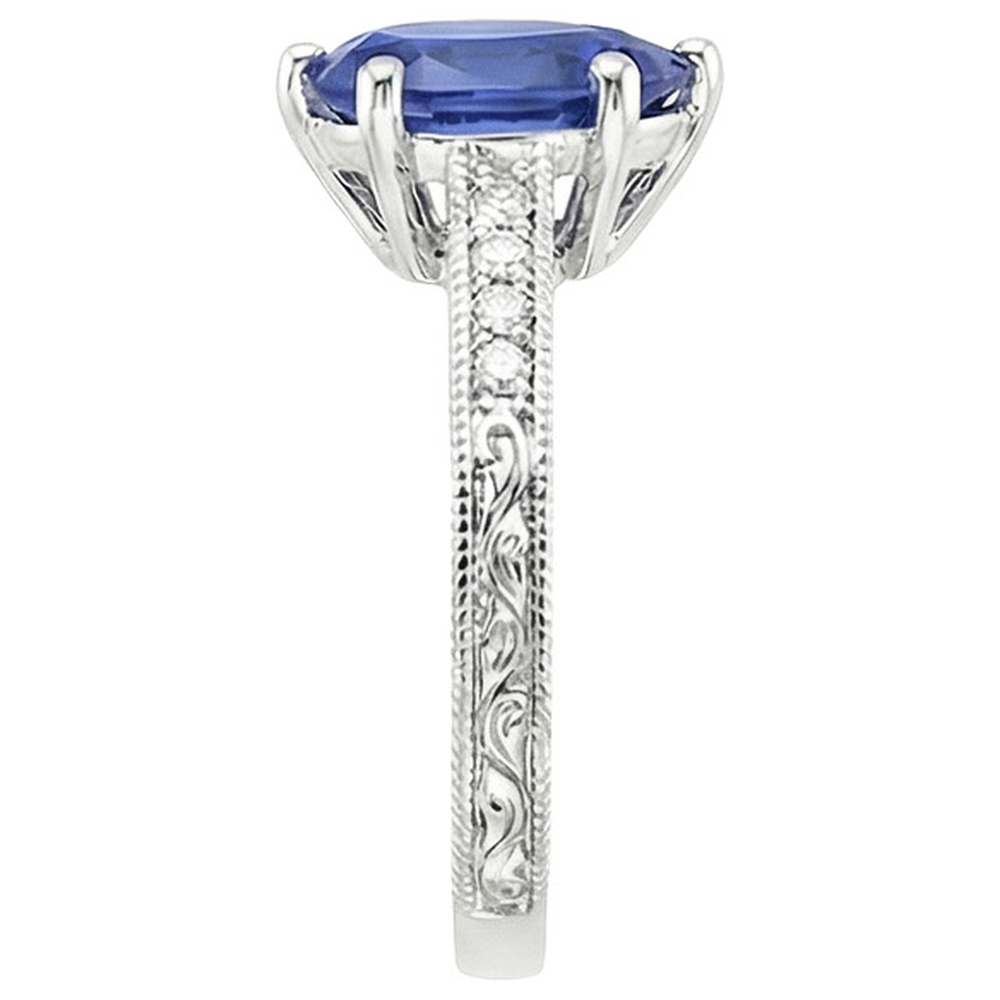 echter round diamant 4.25Karat ring auf Weiß