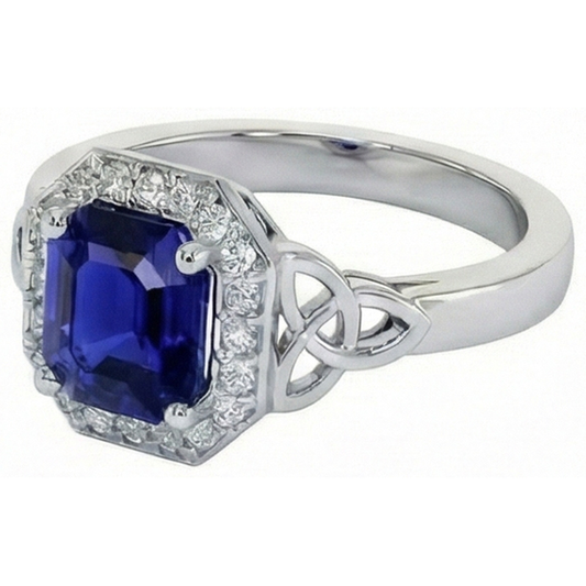 Vintage Style Aus der Erde Abgebauter Natürlicher Diamant & Smaragd Sri Lanka Saphir Ring 6 Karat Neu