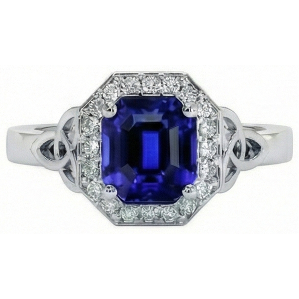 Vintage Style Aus der Erde Abgebauter Natürlicher Diamant & Smaragd Sri Lanka Saphir Ring 6 Karat Neu