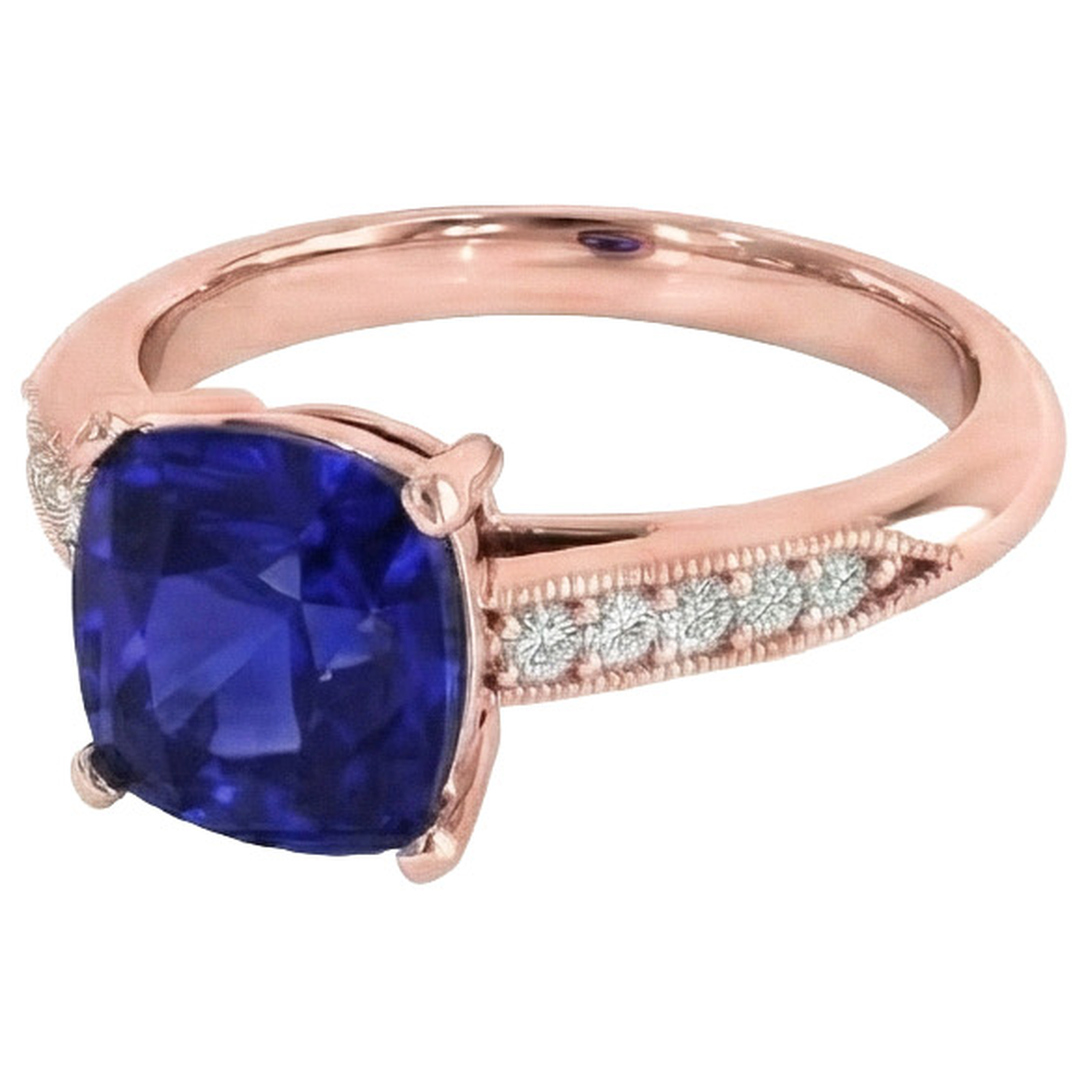 echter round diamant 5Karat ring Vorderansicht